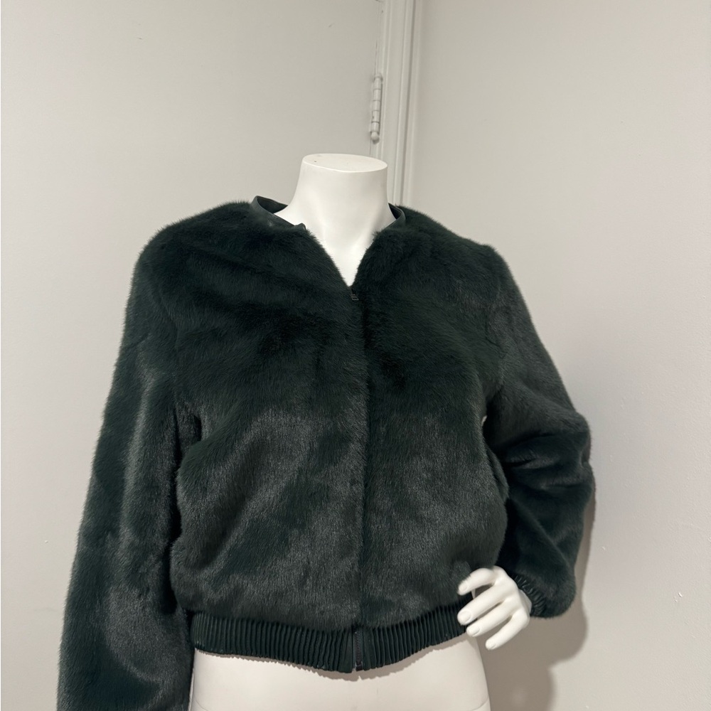 Astr Dark Green Teddy Jacket